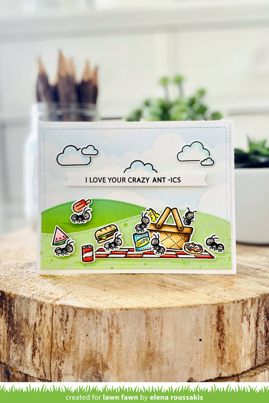 Lawn Fawn crazy antics Clear Stamp 4x6