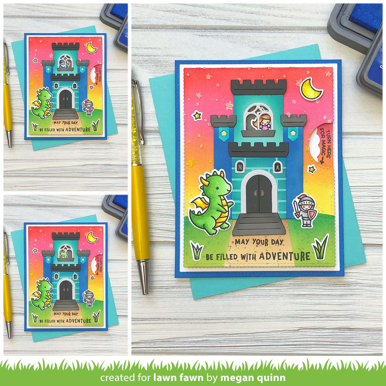 Lawn Fawn - build-a-castle - Stanzen