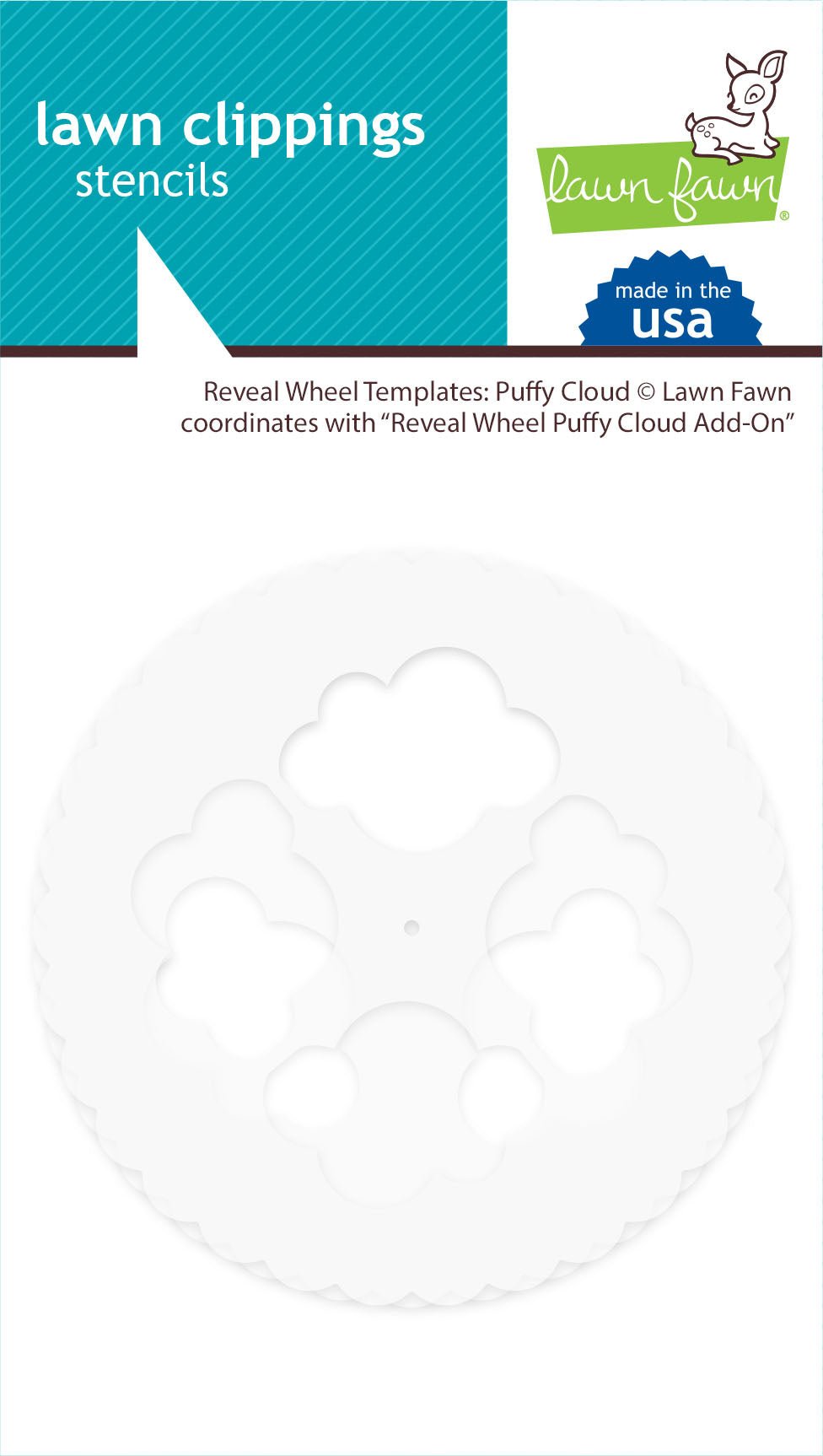 Lawn Fawn - reveal wheel templates: puffy cloud Add-On