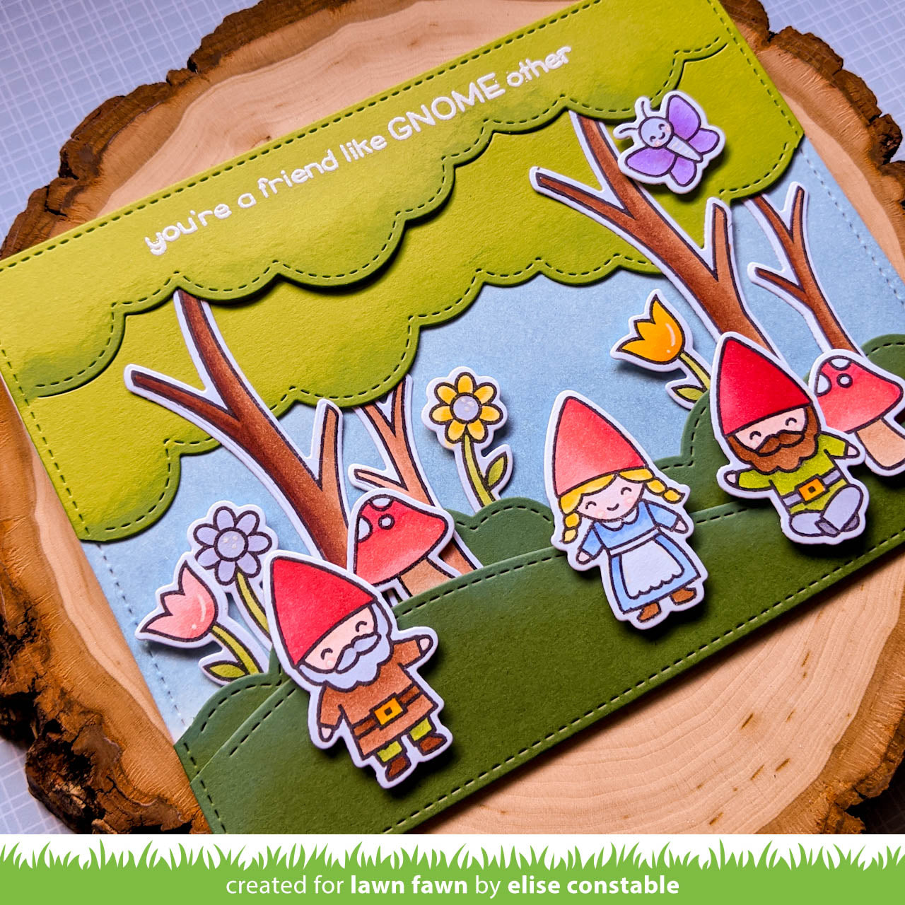 Lawn Fawn - puffy cloud backdrop: landscape - Stanzen