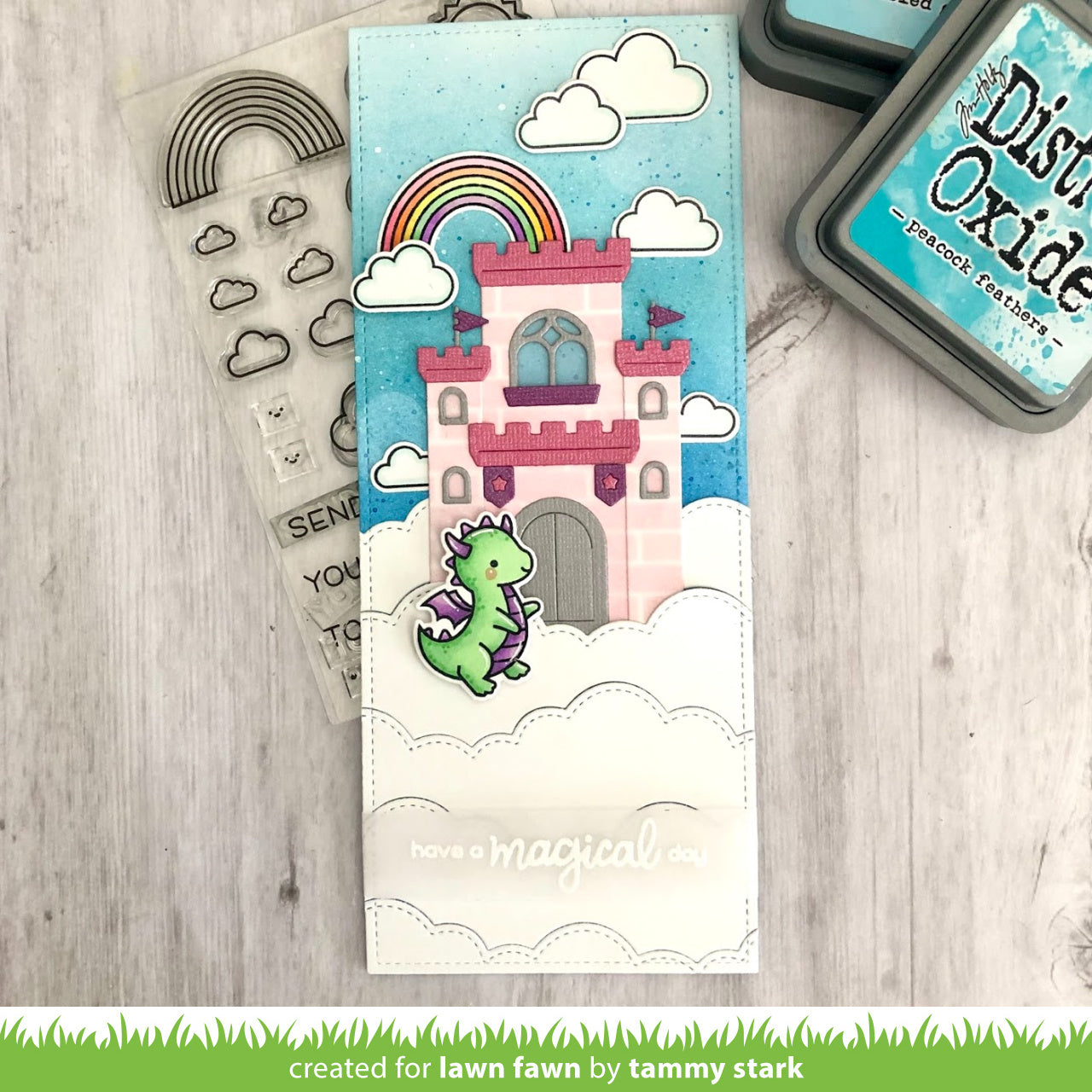 Lawn Fawn - puffy cloud backdrop: portrait - Stanzen