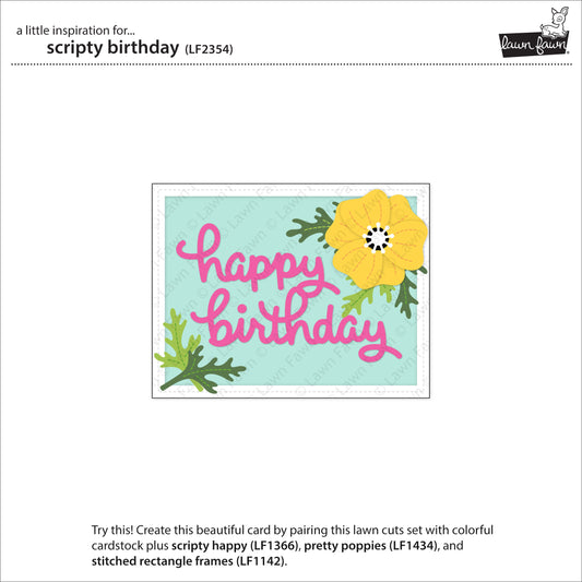 Lawn Fawn - scripty birthday - Stanzen