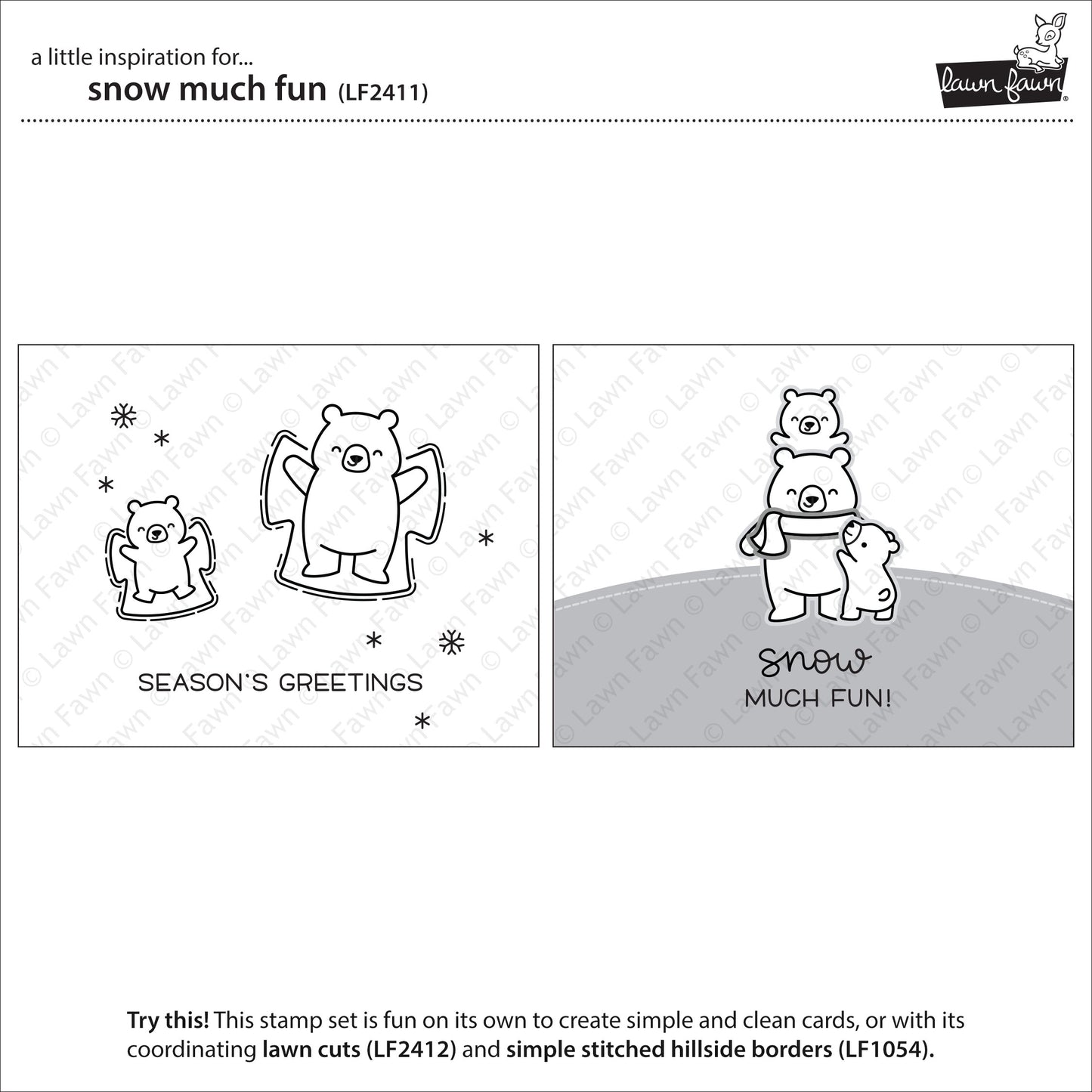 Lawn Fawn - snow much fun - Clear Stamp 4x6