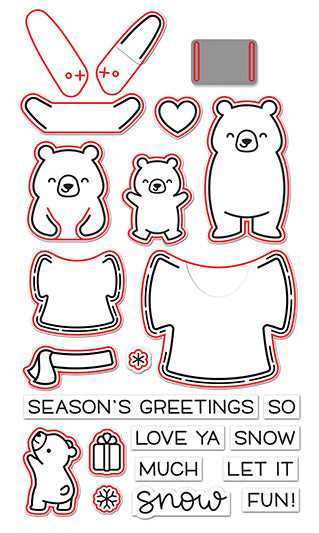 Lawn Fawn snow much fun Stanzen