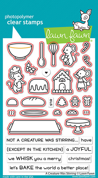 Lawn Fawn a creature was stirring Stanzen