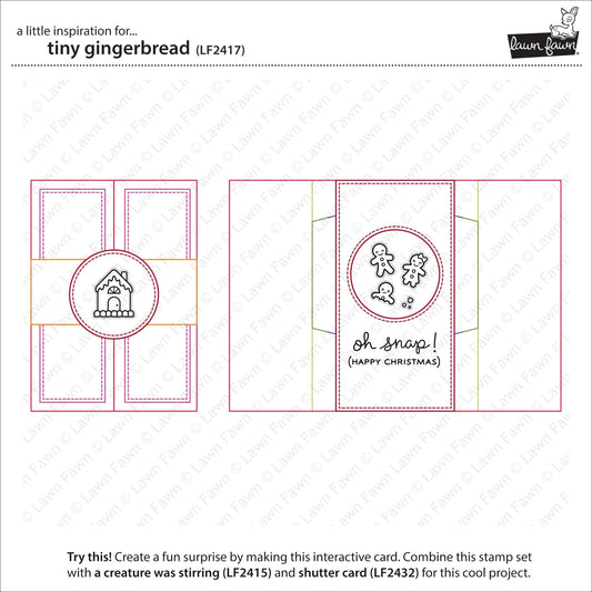 Lawn Fawn tiny gingerbread Clear Stamp 2x3