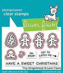 Lawn Fawn tiny gingerbread Stanzen