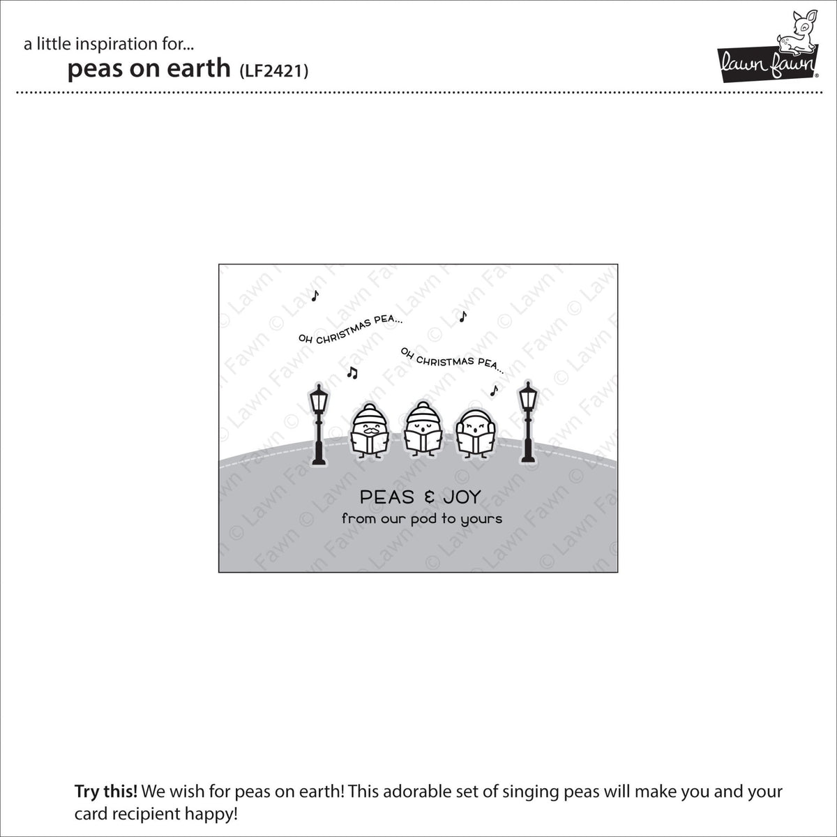 Lawn Fawn - peas on earth - Clear Stamp 3x4