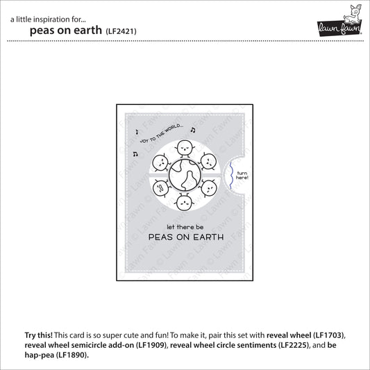 Lawn Fawn peas on earth Clear Stamp 3x4