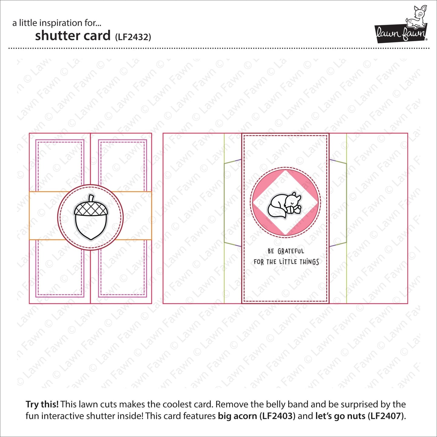 Lawn Fawn - shutter card - Stanzen
