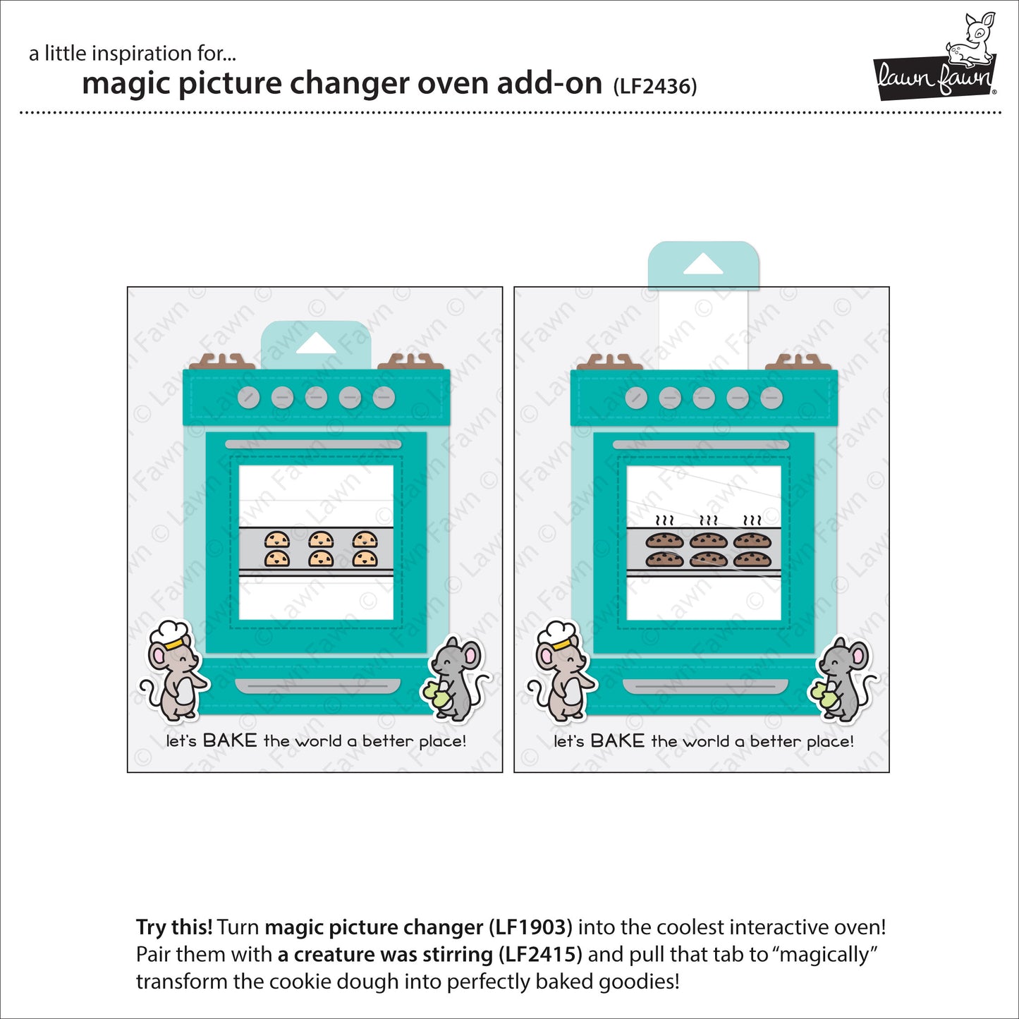 Lawn Fawn magic picture changer oven add-on Stanzen