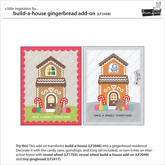 Lawn Fawn build-a-house gingerbread add-on Stanzen