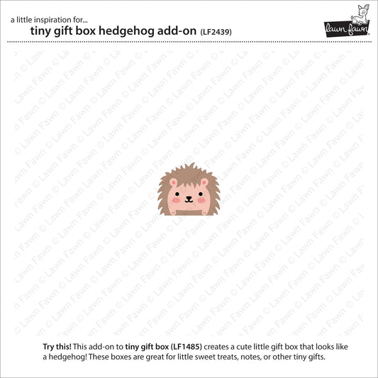 Lawn Fawn tiny gift box hedgehog add-on Stanzen