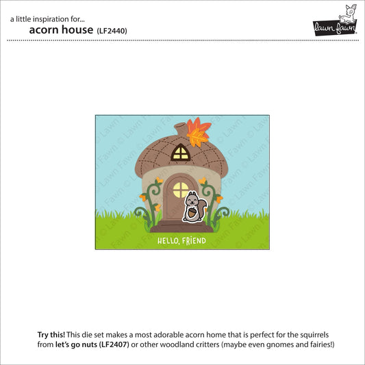 Lawn Fawn acorn house Stanzen