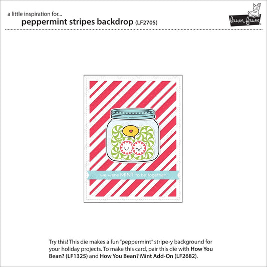 Lawn Fawn - Peppermint Stripes Backdrop - Stand Alone Stanzen