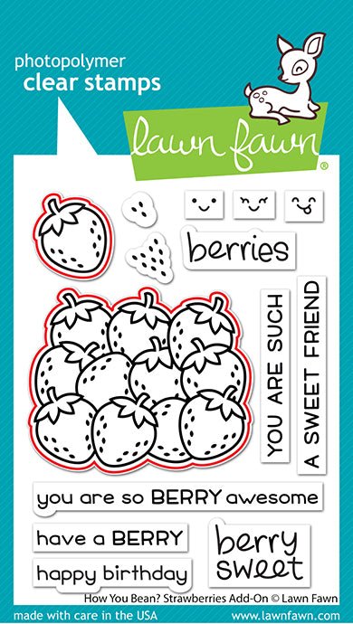 Lawn Fawn - How you bean? Strawberries Add-on - Stanzen
