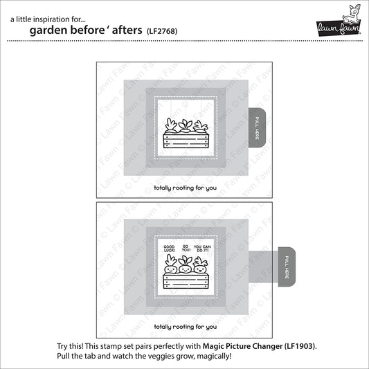 Lawn Fawn - Garden before 'n afters - Clear Stamp 4x6