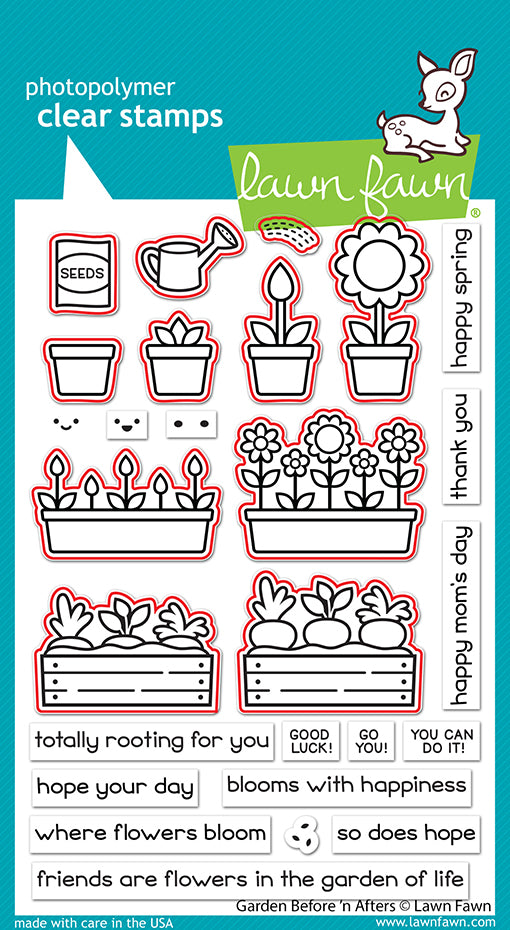 Lawn Fawn - Garden before 'n afters - Stanzen