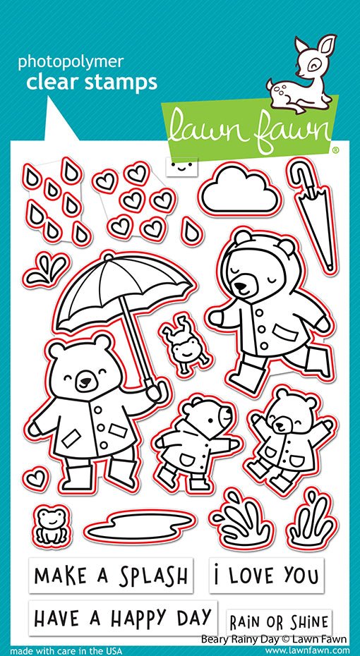 Lawn Fawn - Beary rainy day - Stanzen