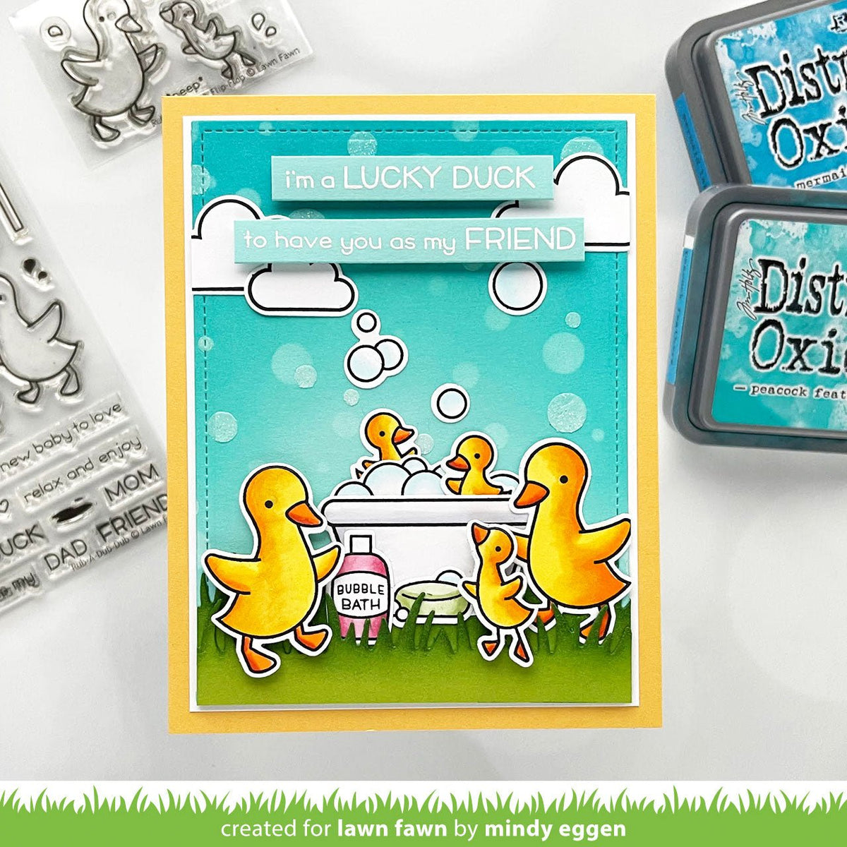 Lawn Fawn - Rub-A-Dub-Dub Flip-Flop - Clear Stamps 2x3