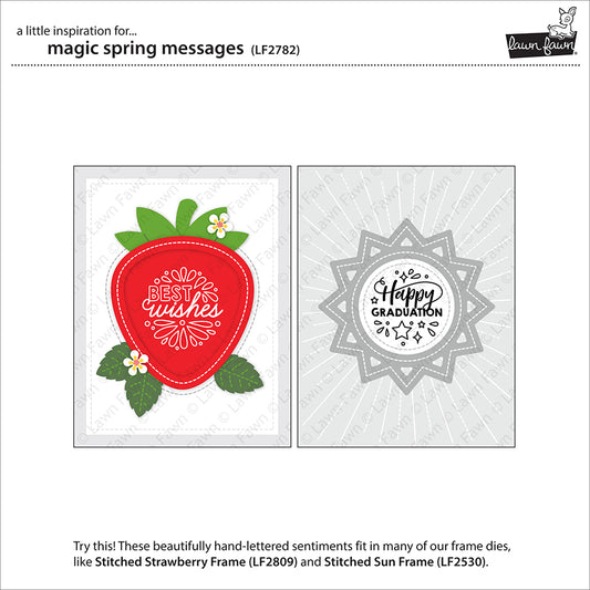 Lawn Fawn - Magic spring messages - Clear Stamp 4x6