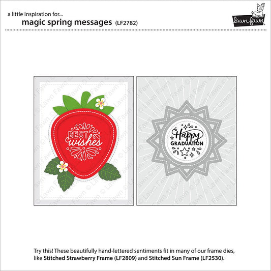 Lawn Fawn - Magic spring messages - Clear Stamp 4x6