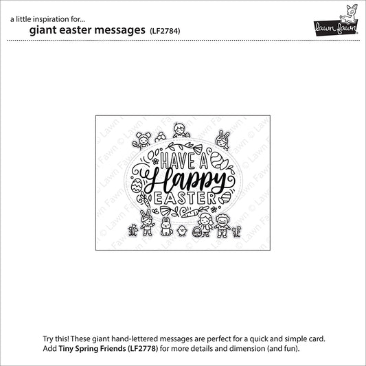 Lawn Fawn - Giant easter messages - Clear Stamp 4x6