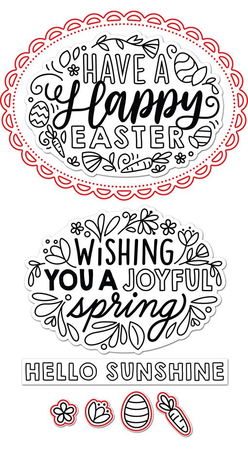 Lawn Fawn - Giant easter messages - Stanzen