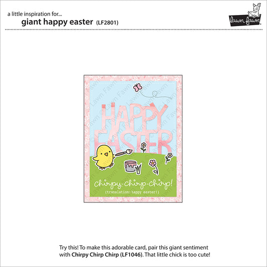 Lawn Fawn - Giant Happy Easter - Stand Alone Stanze