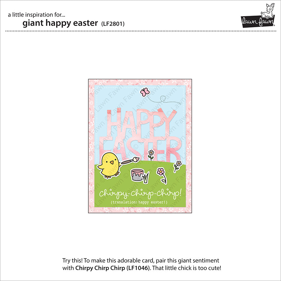 Lawn Fawn - Giant Happy Easter - Stand Alone Stanze