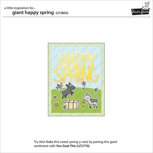 Lawn Fawn - Giant Happy Spring - Stand Alone Stanze