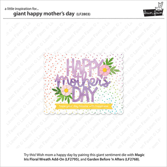 Lawn Fawn - Giant Happy Mother's Day - Stand Alone Stanze