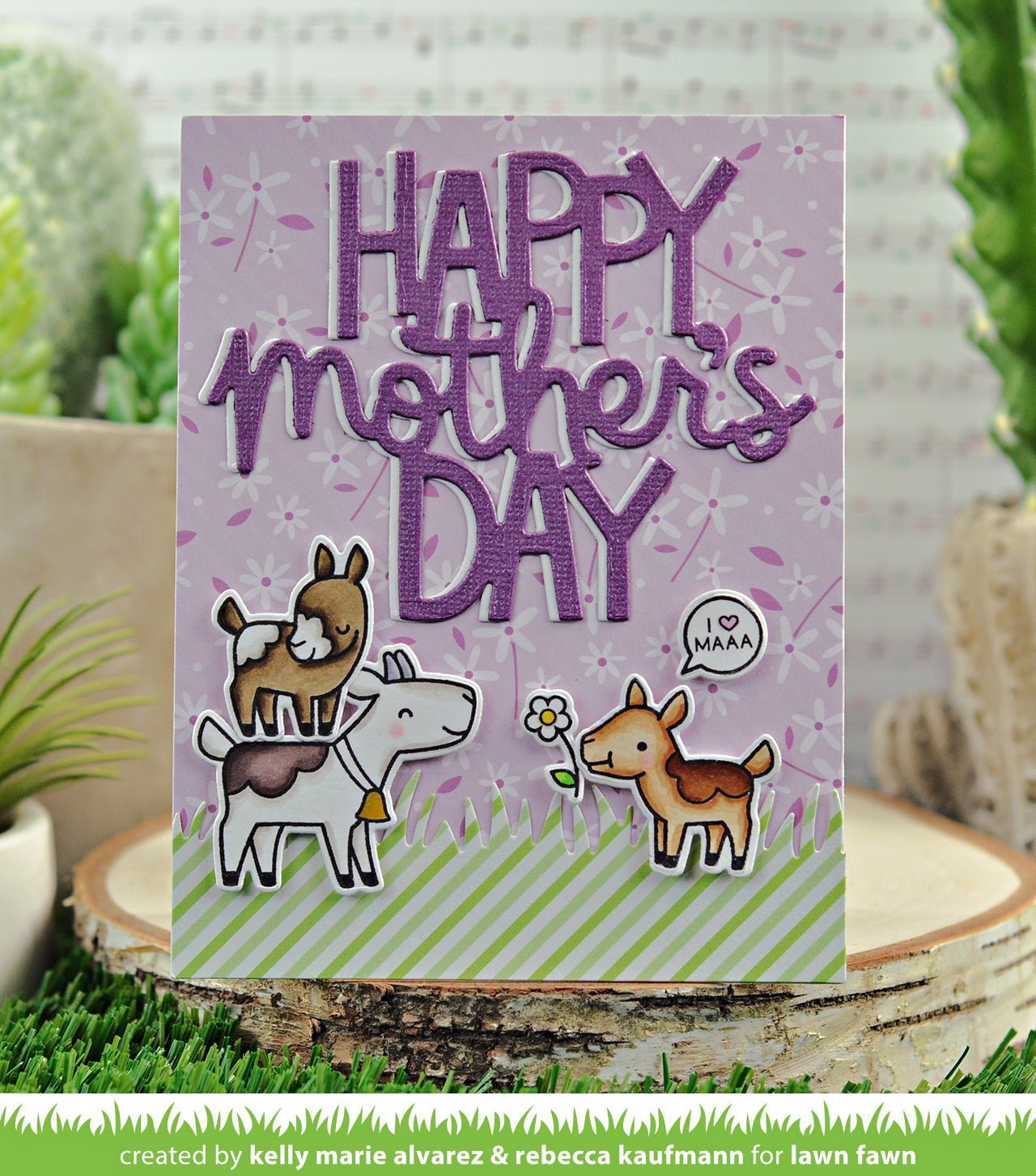 Lawn Fawn - Giant Happy Mother's Day - Stand Alone Stanze