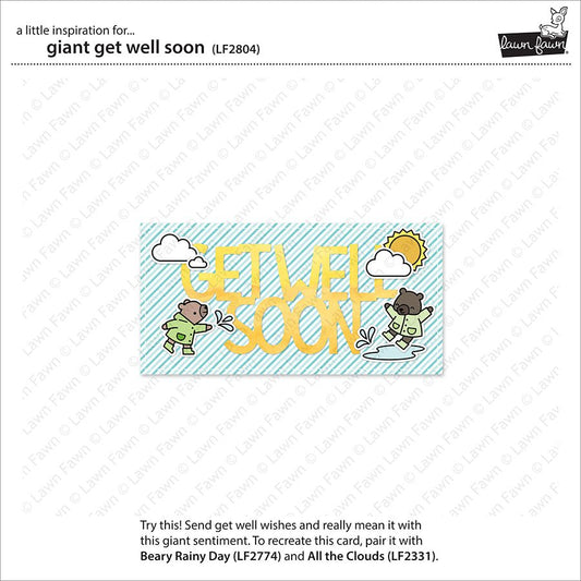 Lawn Fawn - Giant Get Well Soon - Stand Alone Stanze