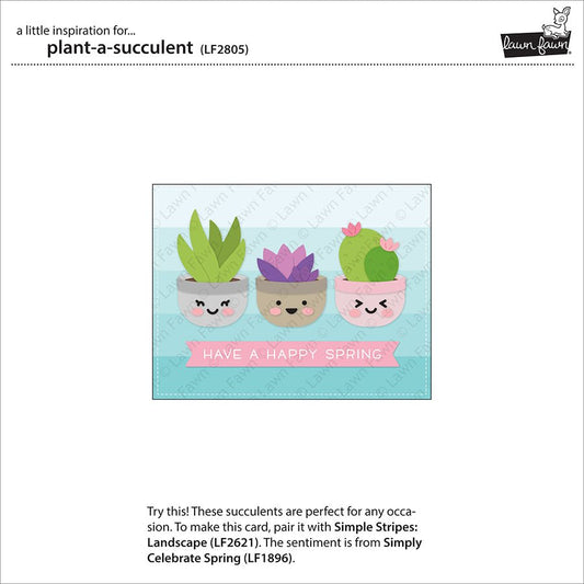 Lawn Fawn - Plant-a-Succulent - Stand Alone Stanze