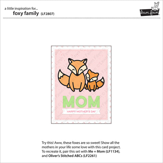 Lawn Fawn - Foxy Family - Stand Alone Stanze