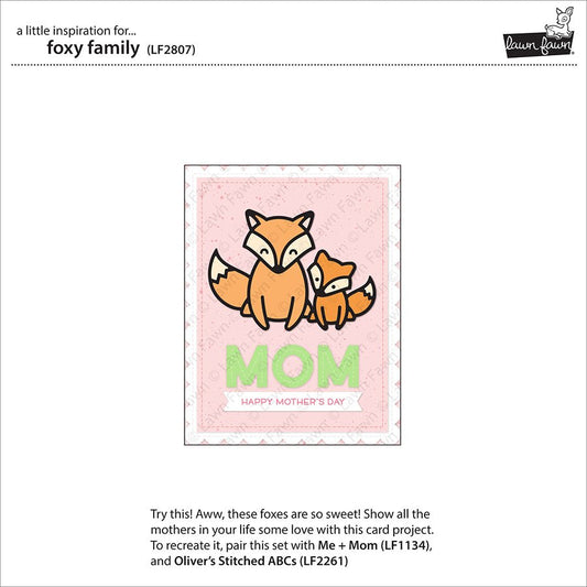 Lawn Fawn - Foxy Family - Stand Alone Stanze