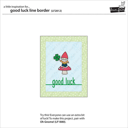 Lawn Fawn - Good Luck Line Border - Stand Alone Stanze
