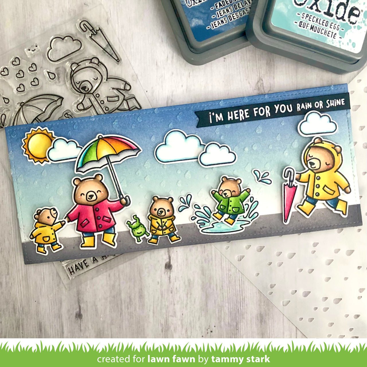 Lawn Fawn - Rainy Sky Stencil