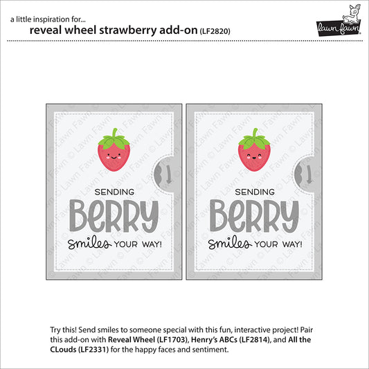 Lawn Fawn - Reveal Wheel Strawberry Add-On - Stand Alone Stanze