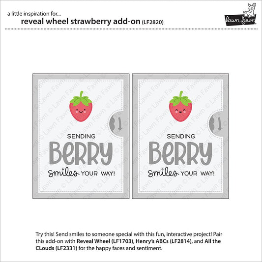 Lawn Fawn - Reveal Wheel Strawberry Add-On - Stand Alone Stanze