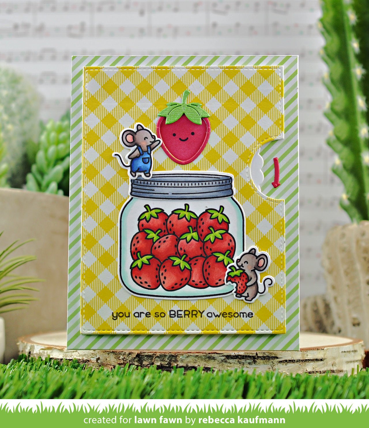 Lawn Fawn - Reveal Wheel Strawberry Add-On - Stand Alone Stanze