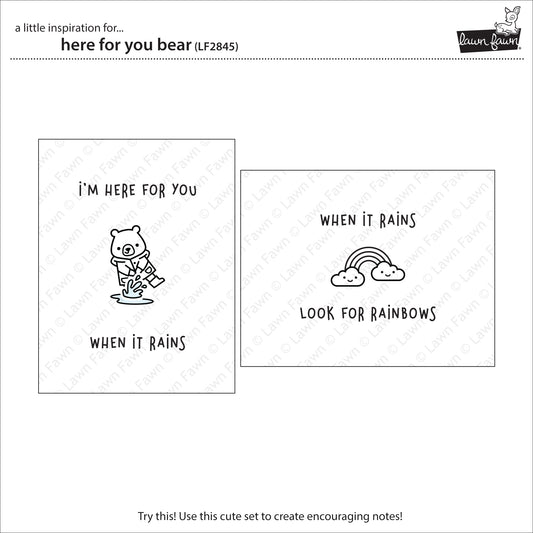 Lawn Fawn - Here for you Bear - Clear Stamp 3x4