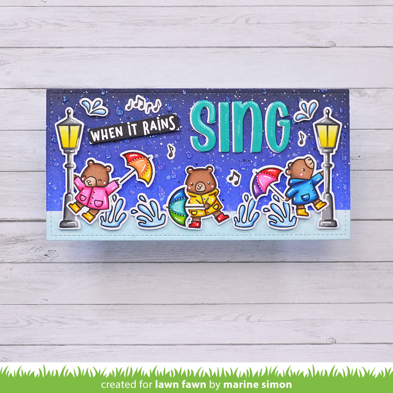 Lawn Fawn - Here for you Bear - Clear Stamp 3x4