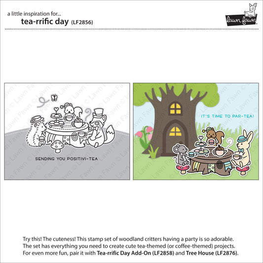 Lawn Fawn - Tea-rrific Day - Clear Stamp 4x6