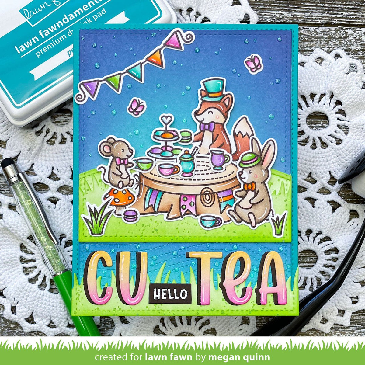 Lawn Fawn - Tea-rrific Day - Clear Stamp 4x6