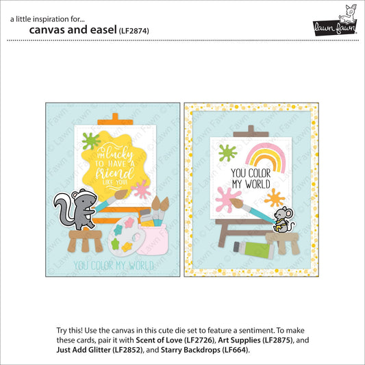 Lawn Fawn - Canvas and Easel - Stand Alone Stanzschablone