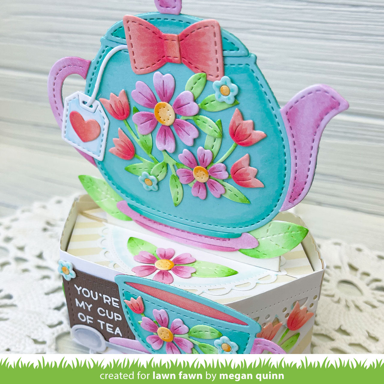 Lawn Fawn - Stitched Teapot - Stand Alone Stanzschablone