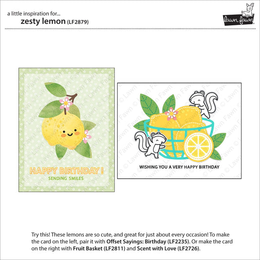 Lawn Fawn - Zesty Lemon - Stand Alone Stanzschablone
