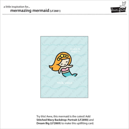 Lawn Fawn - Mermazing Mermaid - Stand Alone Stanze
